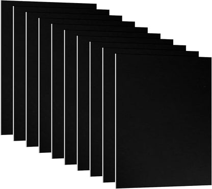 PATIKIL 7x5x1/32inch Anodized Aluminum Sheet, 10Pcs Metal Rectangle Aluminum Plate 0.8mm Thick Engraving Blanks for Laser Engraving DIY Decorative Crafting Home Decoration, Black