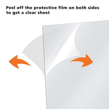 Egofine Plexiglass Sheets Acrylic Sheets 6 Pack of 24x36’’ 0.04 Thick Clear Plastic Cast Transparent Plexi Glass for Crafting Projects, Replacement Picture Frame Glass, DIY Display, Easy to Cut
