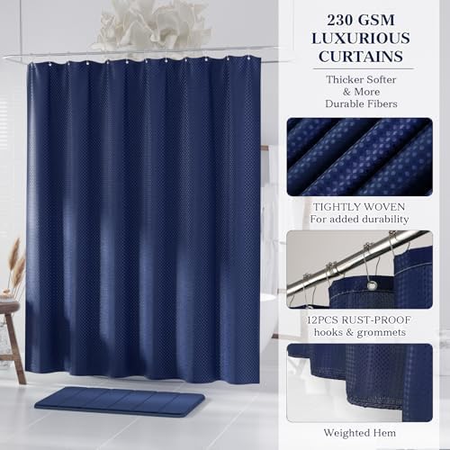 Navy Blue Bathroom Accessories Set - Image 5
