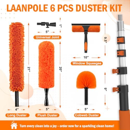 LAANPOLE 20FT High Reach Duster Cleaning Kit - Image 3