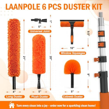 LAANPOLE 20FT High Reach Duster Cleaning Kit - Image 3