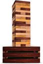 SWOOC Games - Reclaimed Giant Tower Game (Weather Resistant) 60 Blocks + Storage Crate/Outdoor Game Table | Stacks up to 5ft | Giant Outdoor Tower for Adults | Large Yard Activity | Jumbo Lawn Fun