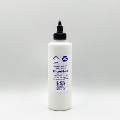 Micro-Mark White Acrylic Primer, 8oz - Made in USA Acrylic Surface Primer for Models, Miniatures, and Crafts