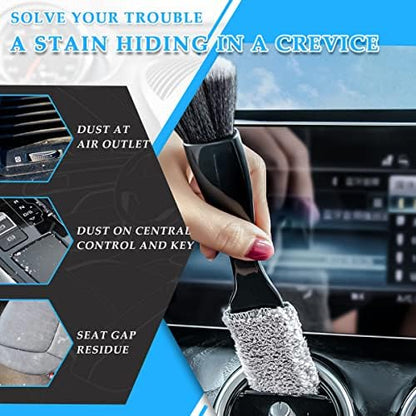 Ziciner 1 PC Double Head Brush for Car Clean, Soft Auto Interior Duster - Image 3