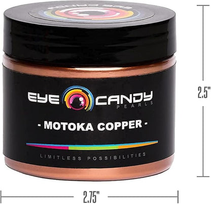 Eye Candy Pigments Premium Copper Mica Powder - Motoka Copper (50gr) - for Epoxy, Resin, Soap, Paint, Woodworking, Acrylic Pouring, Bath Bombs, Fishing Lures - DIY Arts and Crafts Additive
