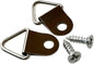 Silver Triangle Ring Picture Hangers (100 Pack) with Screws for Hanging Frames, Paintings, Artwork, Photos on Drywall