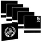5PCS Laser Engraving Double Color ABS Plastic Sheet,Two-Tone Laserable Engraving Plastic Sheets for Name Badge,Office Label,Laser Artistic Product,Size 11.73" x 11.73",Black/White