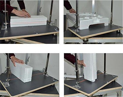 TECHTONGDA Hot Wire Foam Cutter Styrofoam Cutting Machine Thermocut with Temperature Adjuster and Cutting Wire 110V (38 x 58cm/15 x 22.8in, Black)