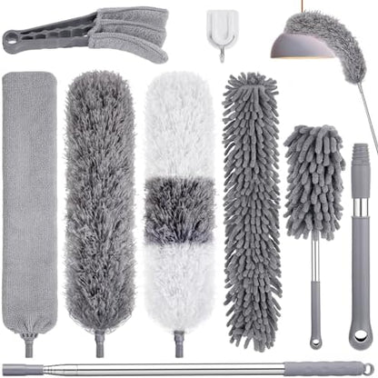 9PCS Dusters for Cleaning, Extendable Microfiber Duster by wlich