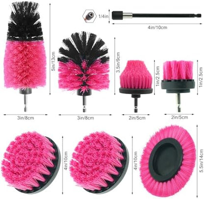 8 Pcs Drill Brush Attachment Set, Power Cleaning Scrub Brush Kit - Image 2