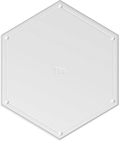 Hexagon Quilting Template Set - 7" with 1/4" Seam Allowance - Durable Acrylic Templates for Quilting, Patchwork, Crafting, & Sewing Projects - Clear Templates for Accurate Designing