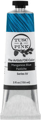 Tusc & Pine Artist Oil Paint - Manganese Blue Pastiche, 150 ml, Non-Yellowing, Rich & Creamy Consistency, Maximum Pigment Load, Small Batch Milled Oil Paints Made in the USA for Professional Artists