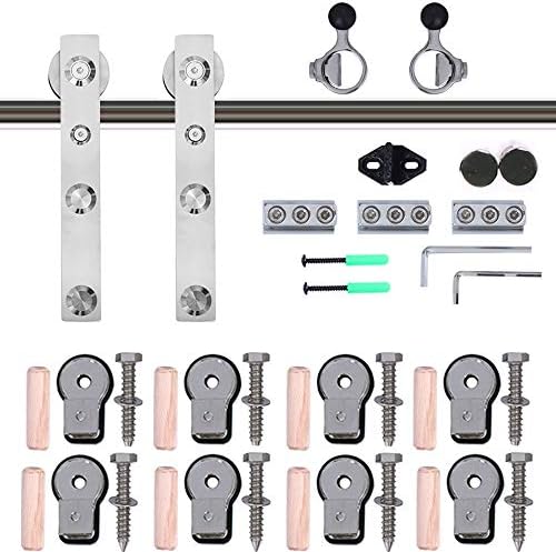 TSMST 11FT Sliding Barn Door Hardware Kit, Stainless Steel Heavy Duty Sturdy - Image 4