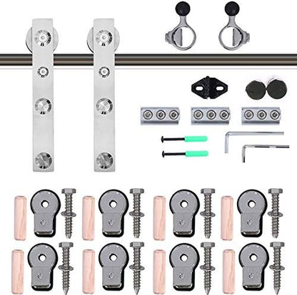 TSMST 11FT Sliding Barn Door Hardware Kit, Stainless Steel Heavy Duty Sturdy - Image 4