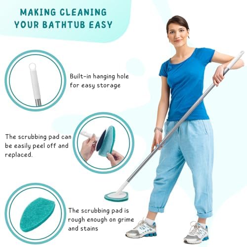 Shower Scrubber with Long Handle - Image 2