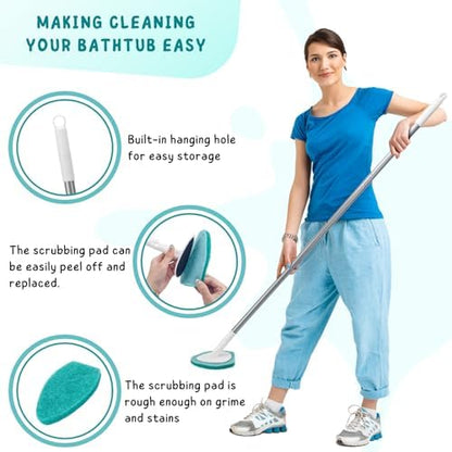 Shower Scrubber with Long Handle - Image 2