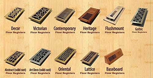 Decor Grates SPH614-A Scroll Collection Floor Register, Antique Brass Finish - Image 5