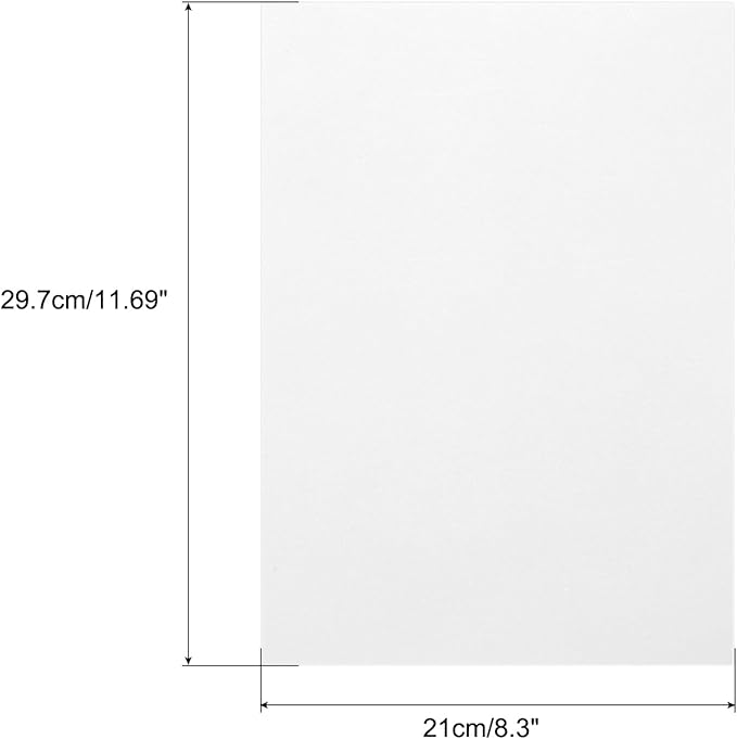 MECCANIXITY Colored Vellum Paper, 20 Sheet White Transparency 11.7 x 8.2 Printable Vellum Paper, Translucent Vellum Sheets for Printing Wedding Invitations, Ink Jet Laser Printer