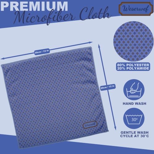 WESERWEF Design Microfiber Glasses Cleaning Cloth – Premium Cleaning Cloth - Image 2