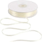 HUIHUANG Solid Color Satin Ribbon 1/8 inch x 100 Yards Roll Ribbon Thin Small Satin Double Faced Ribbon for Crafts Gift Wrapping Wedding Invitation Card DIY Bows(Beige/Ivory)