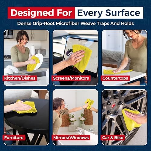 USANOOKS Microfiber Cleaning Cloth Yellow - Image 4