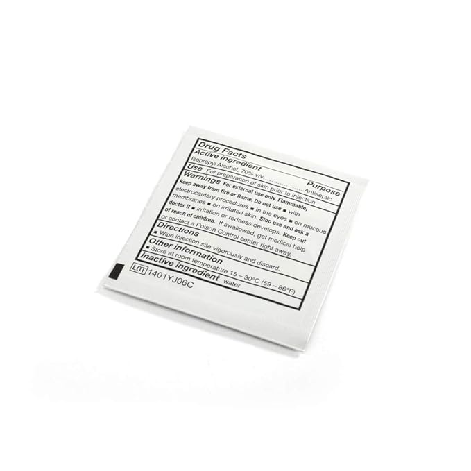 MediChoice Alcohol Prep Pads, 2-Ply Sterile, 7% Isopropyl Alcohol, Large, 1.75x3.5 Inch, 1314APP104A (Case of 1000)