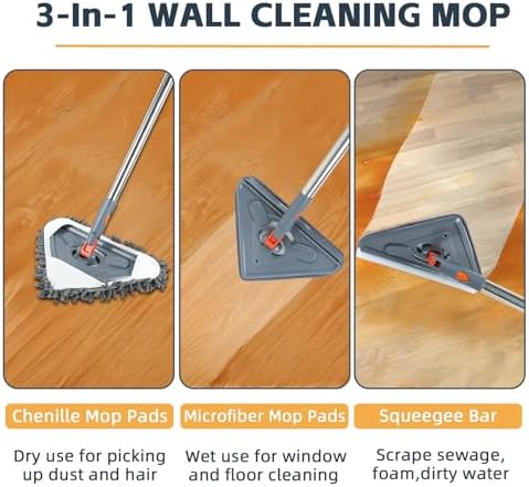 Long Handle Wall Mop & Baseboard Cleaner - Image 3