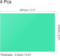 uxcell 4Pcs A4 Gel Light Lighting Filter Overlay Transparent Color Correction Plastic Vinyl PVC Sheets Photography Television Green,0.3mm