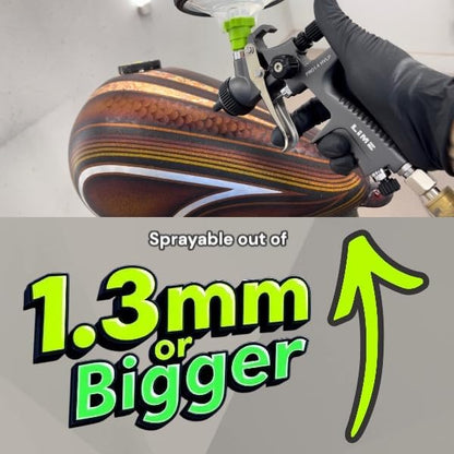 LiME LiNE Sprayable Metal Flake Paint Additive: Solvent Resistant Glitter for Automotive Custom Painting (Bronze.)