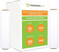 PSBM White Stretch Wrap, 15 Inch x 1476 Feet, 144 Pack, Tinted Pre-Stretched Shrink Wrap Film for Moving, Packaging, Pallet Wrapping