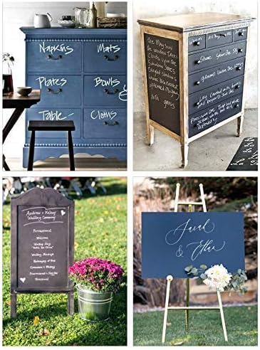 Chalkboard Blackboard Paint - Brush on Wood, Metal, Glass, Wall, Plaster Boards Sign, Frame or Any Surface. Use with Chalk Pen Wet Erase, Non-Toxic - Matte Finish [Purple] - (8.5oz Cover 32 sf)