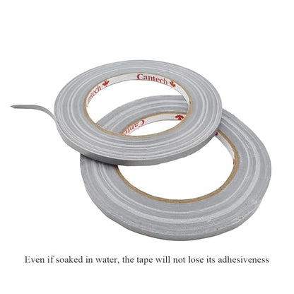 HAHIYO Silver 0.25Inch Wide Floral Tape, Waterproof Florist Tape Flower Wrap Adhesive Waterproof Decorative Tape for Bouquet Stem Wrapping Flower Arranging Craft, 2Rolls 200Feet/66Yard Total