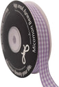Purple Gingham Plaid Checked Ribbon 25 Yards Each Roll 100% Polyester (5/8",Purple)