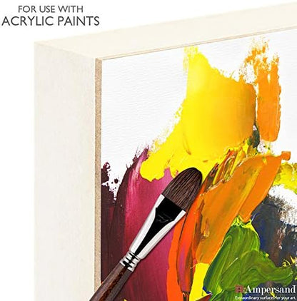 Ampersand Art Supply Wood Gesso Art Painting Panel: Canvas Texture, 1.5 Inch Cradle, 4" x 4"