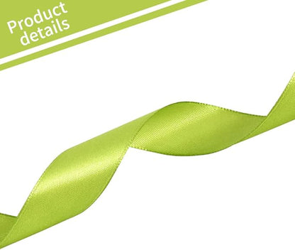 TONIFUL 1 Inch x 100yds Sage Olive Green Satin Ribbon, Thin Solid Color Satin Ribbon for Gift Wrapping, Crafts, Hair Bows Making, Wedding Party Decoration, Invitation Cards, Floral Bouquets