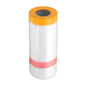 HARFINGTON Pre-Taped Masking Film 43.3" x65.6ft Double Adhesive Tape and Drape Painters Plastic Drop Cloth Film with Tape Plastic Sheeting for Automotive Painting Covering