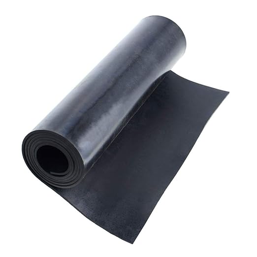 DOBTIM Neoprene Rubber Sheet Rolls 1/8 (.125)" Thick X 12" Wide X 48'' Long, Solid Rubber Strips Use for Gaskets DIY Material, Supports, Leveling, Sealing, Protection, Abrasion, Flooring, Black