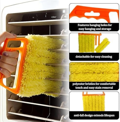 4 Pcs Window Venetian Blind Cleaner Duster Tool, Reusable 7 Finger Dusters - Image 5