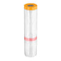 HARFINGTON Pre-Taped Masking Film 157.5" x65.6ft Double Adhesive Tape and Drape Painters Plastic Drop Cloth Film with Tape Plastic Sheeting for Automotive Painting Covering