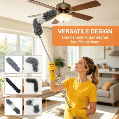 15 PCS Feather Dusters for Cleaning, Microfiber Duster - Image 2