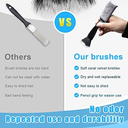 Ziciner 1 PC Double Head Brush for Car Clean, Soft Auto Interior Duster - Image 5