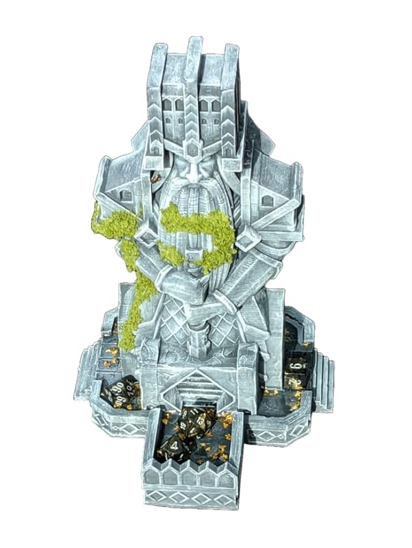 Dwarven 3D Printed Dice Tower - Baldur's Shrine by Unchained Games - Mythic Roll - Carve Your Fate in Stone with Ancestral Echoes and Valor! (07.) Neon Yellow)