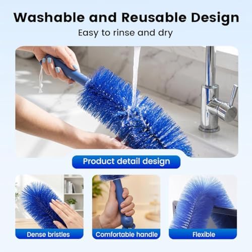 Ultimate Dusting Tool, Fan Cleaning Brush, Bendable Microfiber Head, Flexible - Image 6