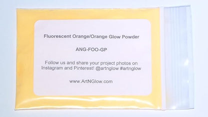 Glow in The Dark Pigment Powder - Neutral and Fluorescent Color for Art Painting, Fine Art, Nail Art Paint, and DIY Crafts - Long Lasting, 10+ Color Options - Fluorescent Orange - (120 Grams/4 Ounces)