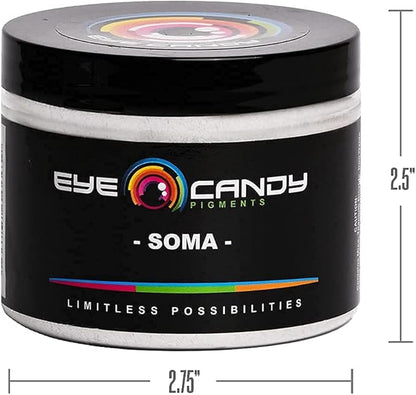 Eye Candy Pigments Premium White Mica Powder - Soma (50gr) - for Epoxy, Resin, Soap, Paint, Woodworking, Acrylic Pouring, Bath Bombs, Fishing Lures - DIY Arts and Crafts Additive