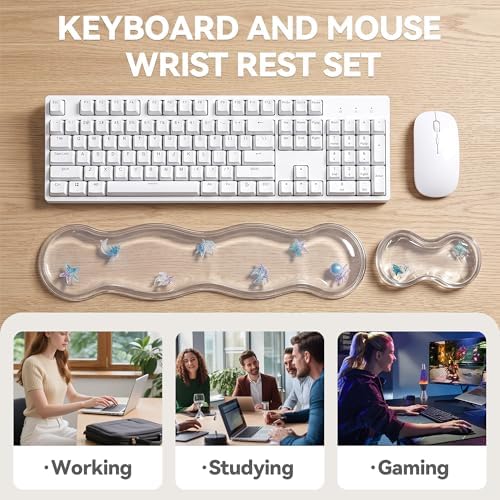Clear Gel Wrist Rest for Keyboard and Mouse, Ergonomic Non-Slip Silicone Mouse - Image 4