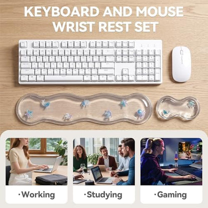 Clear Gel Wrist Rest for Keyboard and Mouse, Ergonomic Non-Slip Silicone Mouse - Image 4