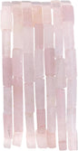 Natural Rose Quartz Crystal Rectangle Tube Beads 4x13mm 38cm/str Loose Semi Gemstone Stone Beads for Making Bracelets Necklace Earrings
