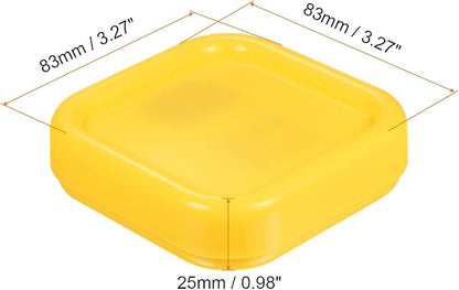 HARFINGTON Magnetic Pin Cushion Square Plastic Magnetic Sewing Pin Holder Storage Case Needle Cushion Tool for Sewing DIY Projects, Yellow