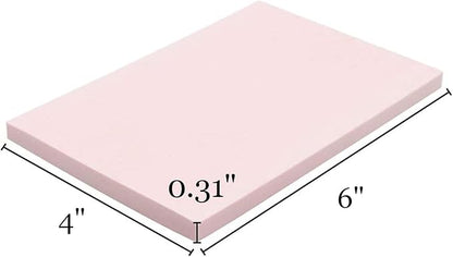 Tosnail 16 Pack 4" x 6" Rubber Stamp Carving Blocks, Soft Rubber for Craft Project - Great for Beginners and Professional - Pink